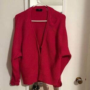 Tahari Vibrant fuschia Cardigan Sweater